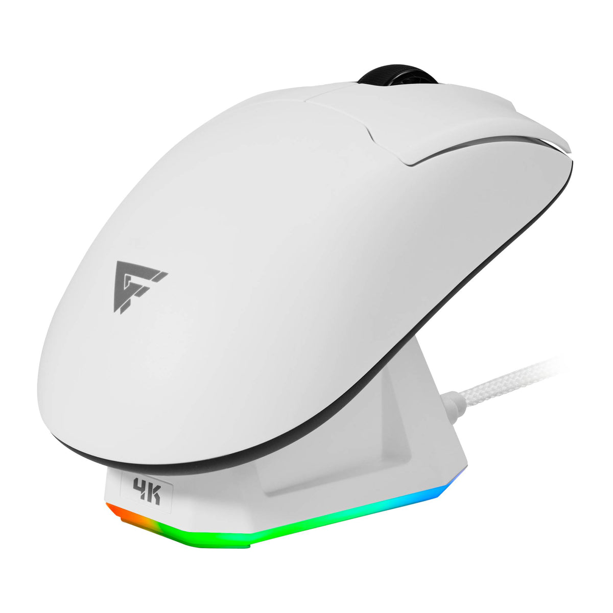 MOW800-WH - MOUSE GAME FACTOR INAL. WIRELESS 2.4G+BT, PIXART 3395, 26K DPI, 4K HZ BASE RGB 56G (MOW800-WH)