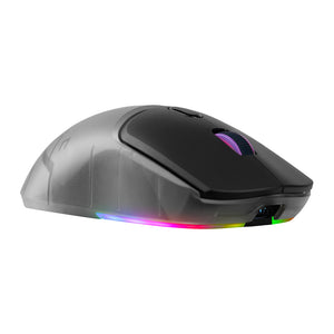 Game Factor MOW700-BK ratón Juego Ambidextro RF Wireless + Bluetooth + USB Type-A 26000 DPI