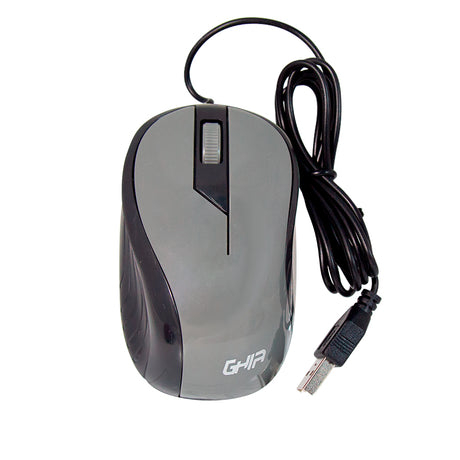 Mouse Alambrico Ghia Color Gris 1200 Dpi FullOffice.com