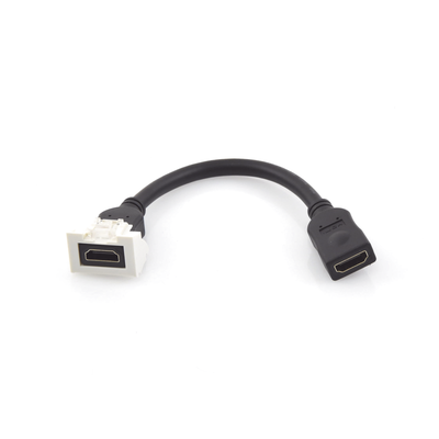 MX-HD2.0-02 - Adaptador HDMI / Pigtail Hembra-Hembra / 4K UHD / HDMI 2.0 / Faceplate 2 Salidas / 0.61 m (2 ft) / Blanco