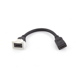 MX-HD2.0-02 - Adaptador HDMI / Pigtail Hembra-Hembra / 4K UHD / HDMI 2.0 / Faceplate 2 Salidas / 0.61 m (2 ft) / Blanco