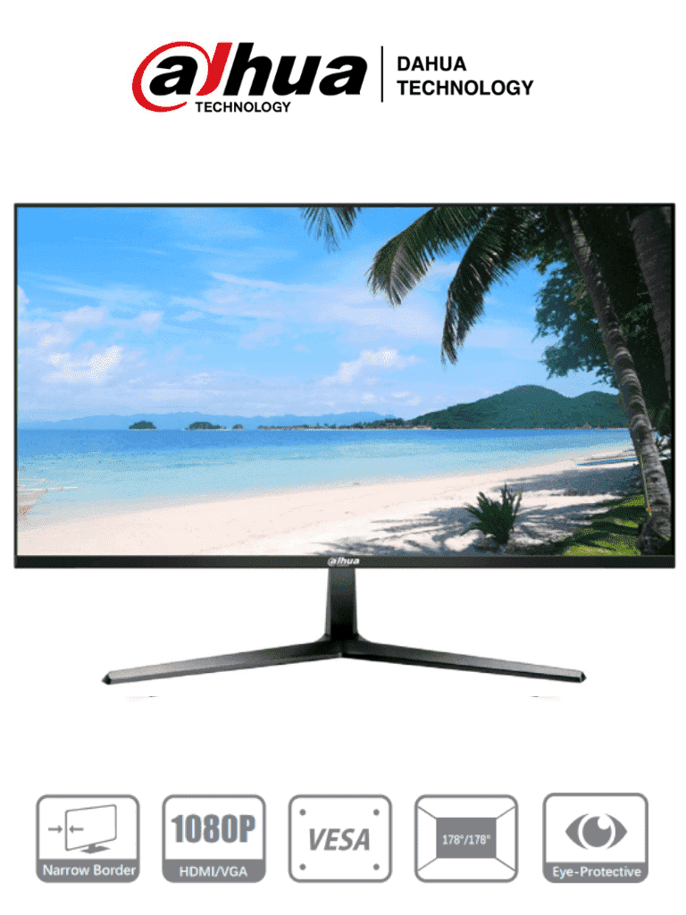 Monitor Dahua DHI-LM27-B200 27" Full HD Videovigilancia 24/7 Ultra Delgado HDMI VGA VESA