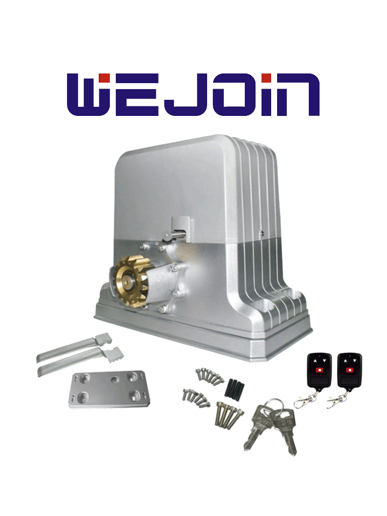 Motor deslizante WEJOIN WJKMP202 - 1800 Kg / Control remoto 418 Mhz / Limites físicos / Compatible con WJKJCT