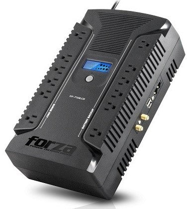 Forza Power Technologies HT-750LCD sistema de alimentación ininterrumpida (UPS) Línea interactiva 0.75 kVA 375 W 12 salidas AC