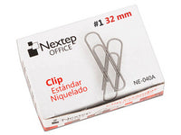 Bundle Clip Estandar Nextep Niquelado #1 32 mm C/10 100 Clips C/U Cont. 2Piezas