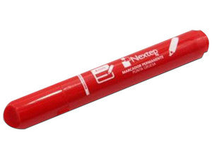 BUNDLE MARCADOR PERMANENTE NEXTEP PUNTA GRUESA CINCEL 4 MM. ROJO C/12  CONT. 2 PIEZAS
