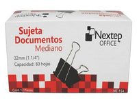 BUNDLE Sujeta documentos mediano 32mm (1 1/4") 12 pzs  CONT. 10 PIEZAS