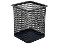 PORTA LAPICES CUADRADO NEXTEP NE-158F MALLA METALICA MEDIANO, 8.8X9.7CM, COLOR NEGRO