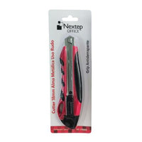 CUTTER DE PLASTICO NEXTEP USO RUDO, NAVAJA 18mm, ALMA DE METAL NE-178MR