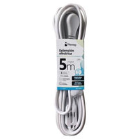 EXTENSION ELECTRICA NEXTEP 16 AWG 5MTS CLAVIJA PLANA COLOR BLANCA NE-244C