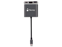 Nextep NE-446E base para portátil y replicador de puertos USB 3.2 Gen 1 (3.1 Gen 1) Type-C Gris