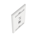 Panduit Faceplate NK2FWHY, 2 Puertos, Color Blanco, Compatible con Módulo Keystone