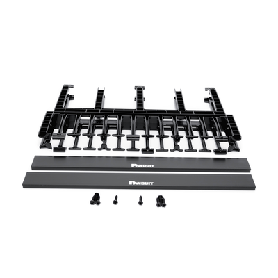 NM1 - Organizador de Cables Horizontal / Alta Densidad / Doble Frontal y Posterior / Rack 19in / 1UR / Negro