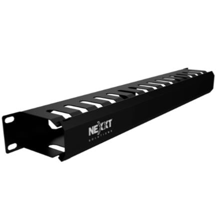 Organizador de cables Nexxt Solutions 1U 19" Horizontal NPM-DH1UB, Gestión Eficiente de Cables