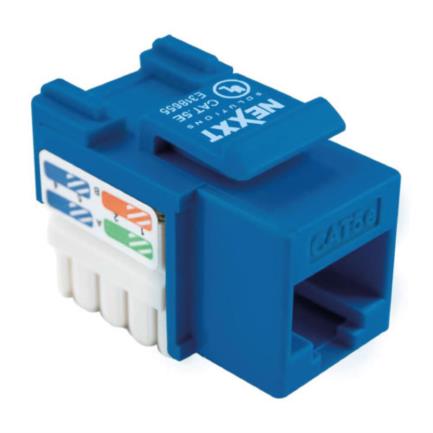Keystone Jack Cat5e Nexxt Solutions Tipo 110 Azul, Sin blindaje, Alta velocidad
