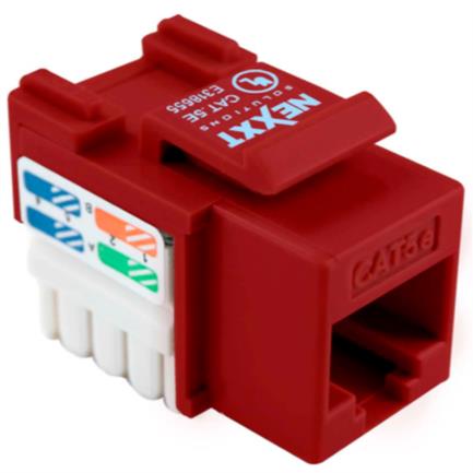 Keystone Jack Cat5e Nexxt Solutions 110 Rojo, Sin Blindaje, Tipo 110