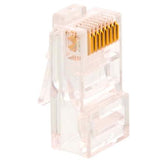 Conectores modulares Nexxt Solutions RJ45 bañado en oro sobre niquel 30u Cat5e (100 Pzas), Alta velocidad, baño en oro, 100 unidades