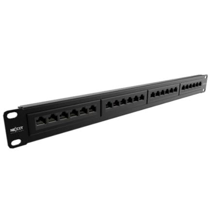 Panel de Conexion Nexxt Solutions Cat5e Pre-configurado 24 Puertos Gigabit Ethernet 1U 19" Rack