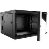 Gabinete de pared Nexxt Solutions 9U 600x550mm con 2 Ranuras para Ventilador, Abatible