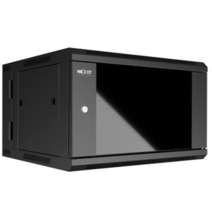 Gabinete de pared Nexxt Solutions 9U 600x550mm con 2 Ranuras para Ventilador, Abatible