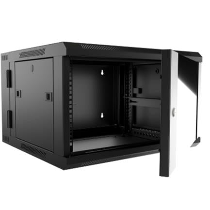 Gabinete de pared Nexxt Solutions 12U 600x550mm, Abatible, 2 Ranuras Ventilador