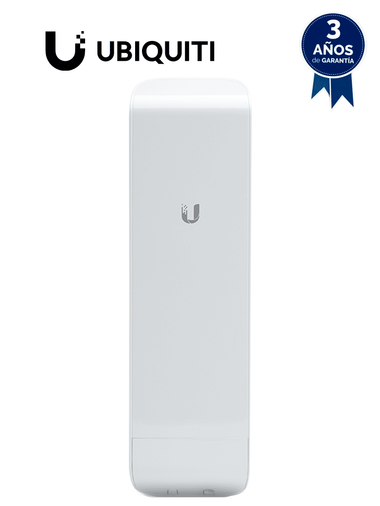 UBIQUITI NSM2 - NanoStation airMAX M2 CPE hasta 150 Mbps con frecuencia 2 GHz (2412-2462 MHz) y antena integrada de 11 dBi.