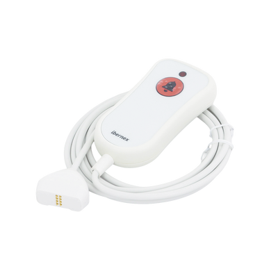NX0881/MG - Pulsador de Cama / Antibacteriano / Botón de Alarma 20 mm / IP67 / Cable 2 m Resistente al Fuego / Braille SOS
