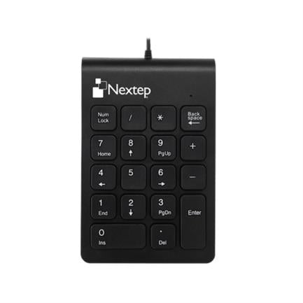 TECLADO NUMERICO NEXTEP USB ALAMBRICO 18 TECLAS, COMPATIBLE WINDOWS/MAC