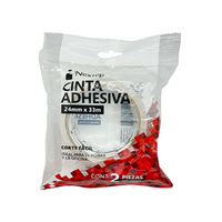 Cinta Adhesiva Nextep 24mm x 33m, Corte Fácil, Bolsa 2 Piezas