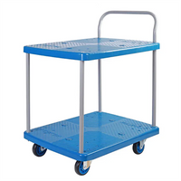 Carro Plataforma de Carga Nextep 2 Niveles Cap. 150 Kg, Ruedas 4", Acero Resistente