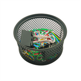 Porta Clips Malla Metálica Nextep 8 x 4 cm, Organizador Escritorio Oficina, Negro