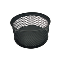 Porta Clips Malla Metálica Nextep 8 x 4 cm, Organizador Escritorio Oficina, Negro