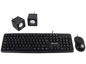 Kit Teclado Mecánico, Mouse Óptico 3200 DPI y Bocinas 2.1 NACEB NA-228