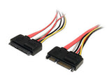 StarTech.com Cable de Extensión SATA de 22 Pines - Serial ATA Macho - SATA Hembra - 0,3m Cable 0,35 m SATA I SATA 22-pin SATA 7-pin + 15-pin