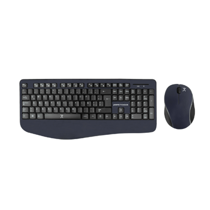 Perfect Choice PC-201236 teclado Ratón incluido Oficina RF inalámbrico Español Negro, Tamaño completo (100%), Interruptor de membrana