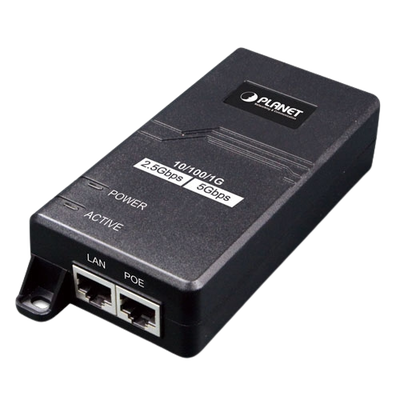POE-165 - Inyector PoE / 802.3af/at / 30 W / Puertos 10/100/1000Mbps/2.5G/5G / Alcance 100 m (328 ft)