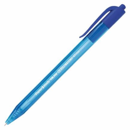 Bolígrafo Papermate Kilométrico Retráctil Punto Fino 0.7mm Color Azul Caja C/12 Pzas