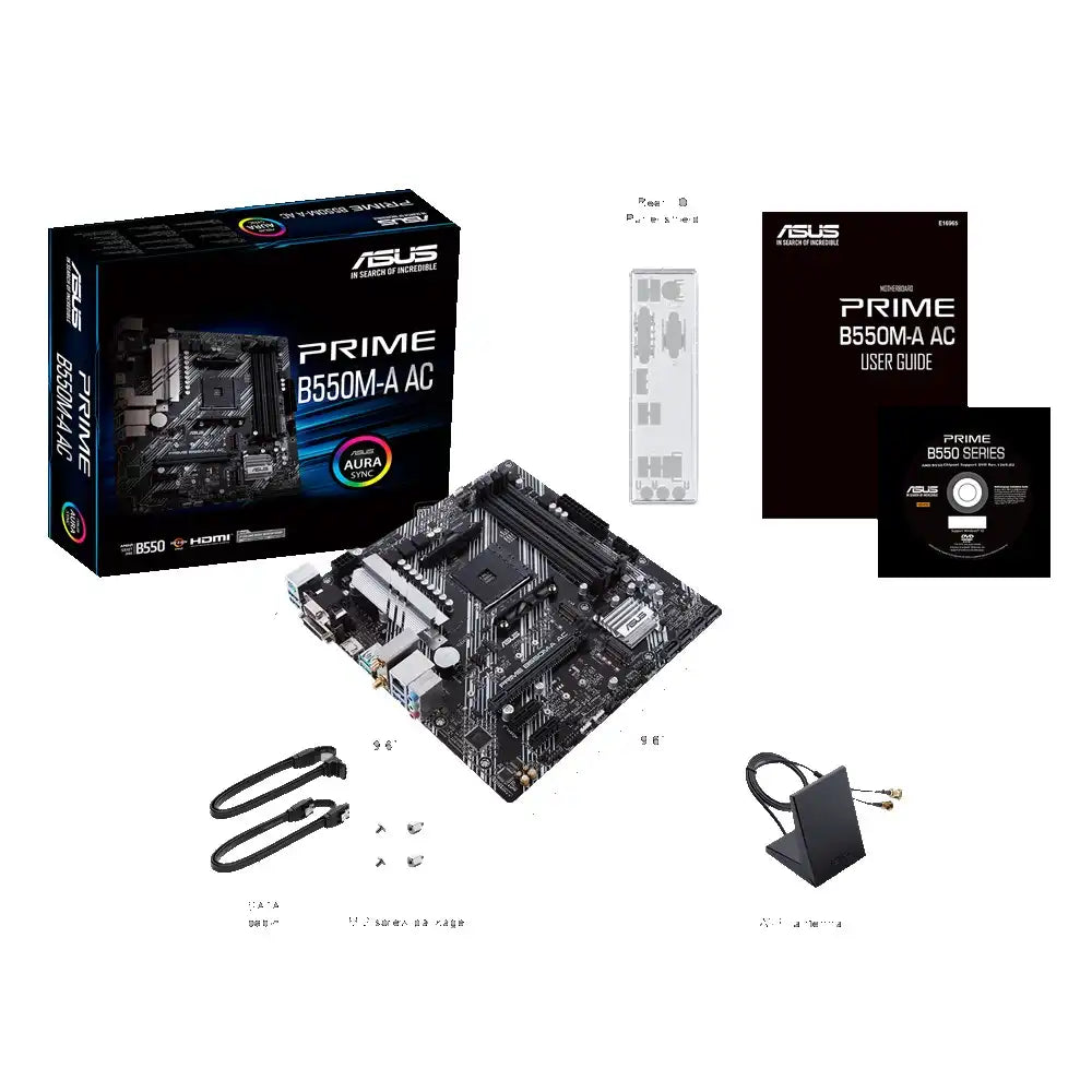 ASUS Tarjeta Madre PRIME-B550M-A-AC, 4x DDR4 128GB, WiFi, M.2, PCIe 4.0