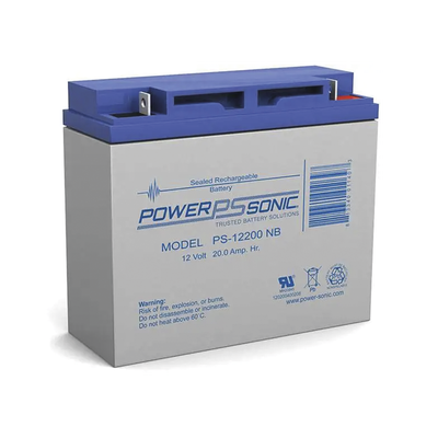 PS-12200-NB2 - Batería de Respaldo AGM/VRLA / 12V / 20Ah / Terminales NB2 / Vida Útil 5 Años / Caja ABS Resistente