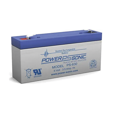 PS-630 - Batería de Respaldo / 6V / 3.50AH / AGM-VRLA / Terminales F1 / Certificación UL