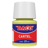 Pintura Cartel Baco 80 Amarillo Pastel 25ml