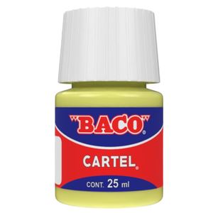 Pintura Cartel Baco 80 Amarillo Pastel 25ml