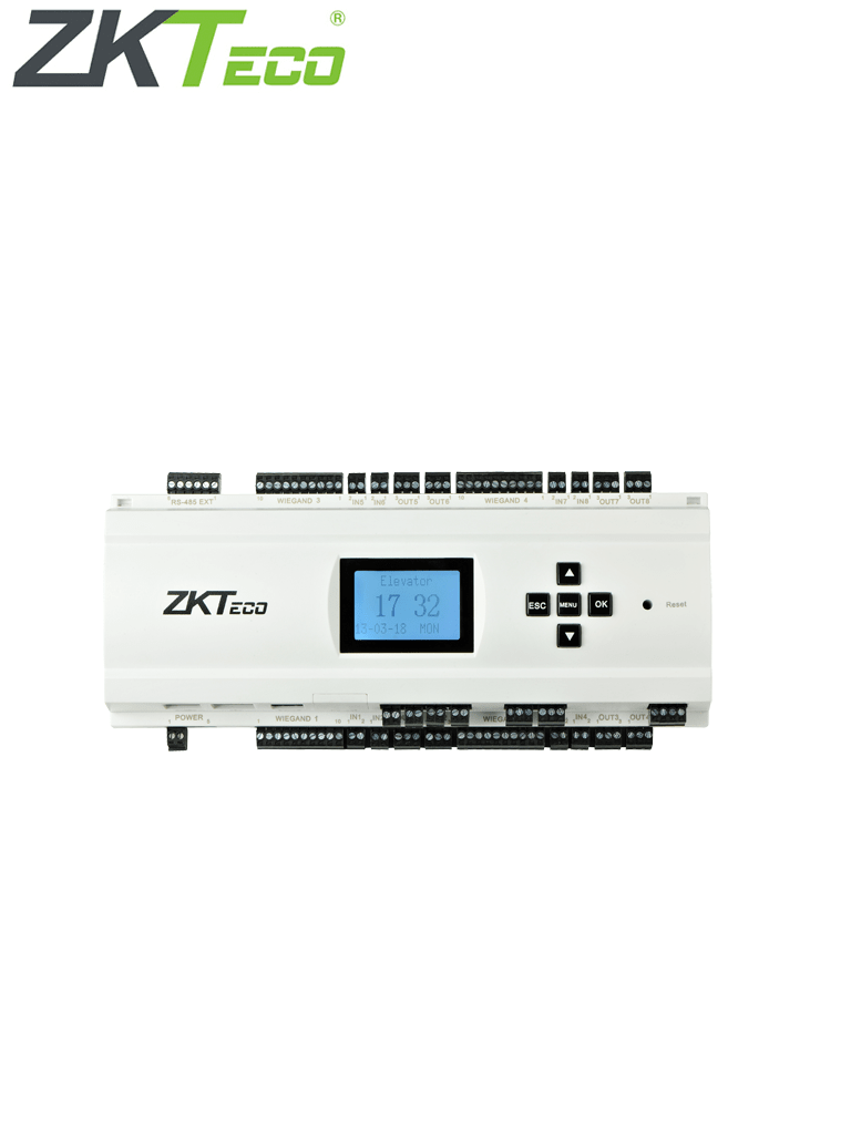 Panel de Control de Elevadores ZKTECO EC10 / 10 Pisos / 3,000 Huellas / 30,000 Tarjetas / Sin Fuente / Biosecurity