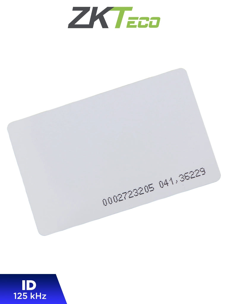 ZKTECO IDCARDN - Paquete con 10 Tarjetas ID con Frecuencia de 125 kHz, 1 mm de Grosor con Folio Impreso