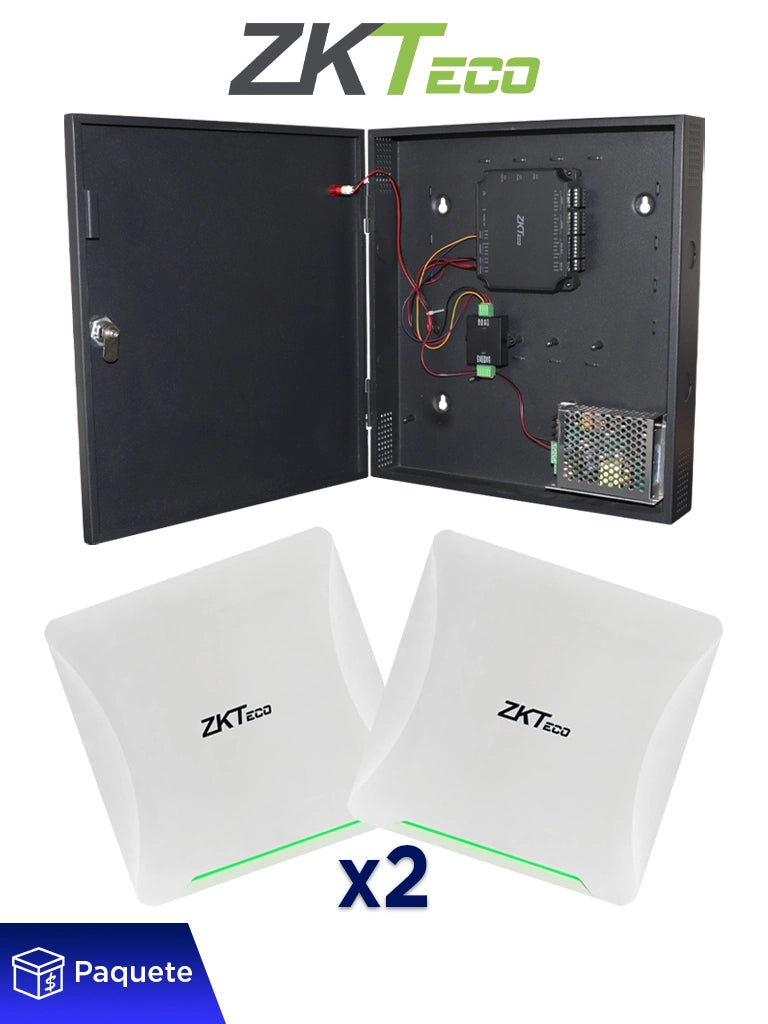 ZKTECO C2260BUHF5PRO Panel y 2 Antenas UHF 5m, Control de Acceso IP