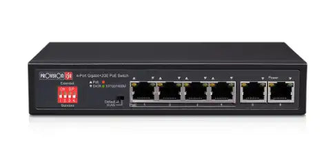 Provision ISR Switch PoE 4 Puertos, 1Gbps, 72W Total, 30W Máx/Puerto, 100m