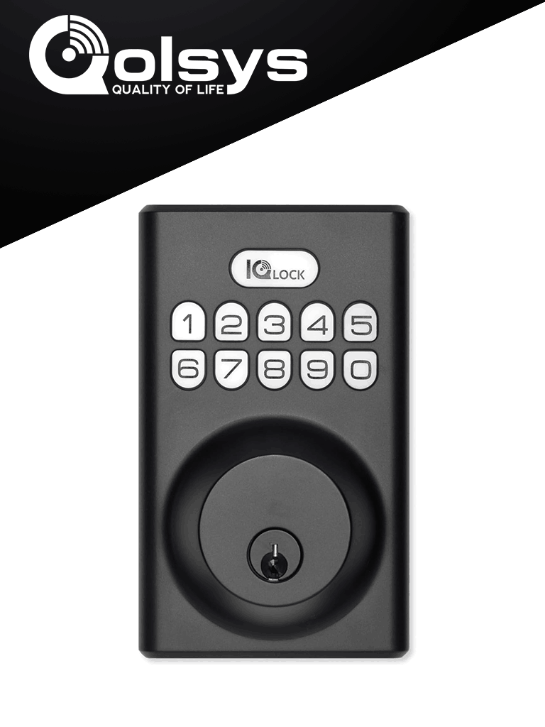 Cerradura Inteligente PowerG QOLSYS IQDLK-PGK-MB, Botón Pulsador, Negro Mate