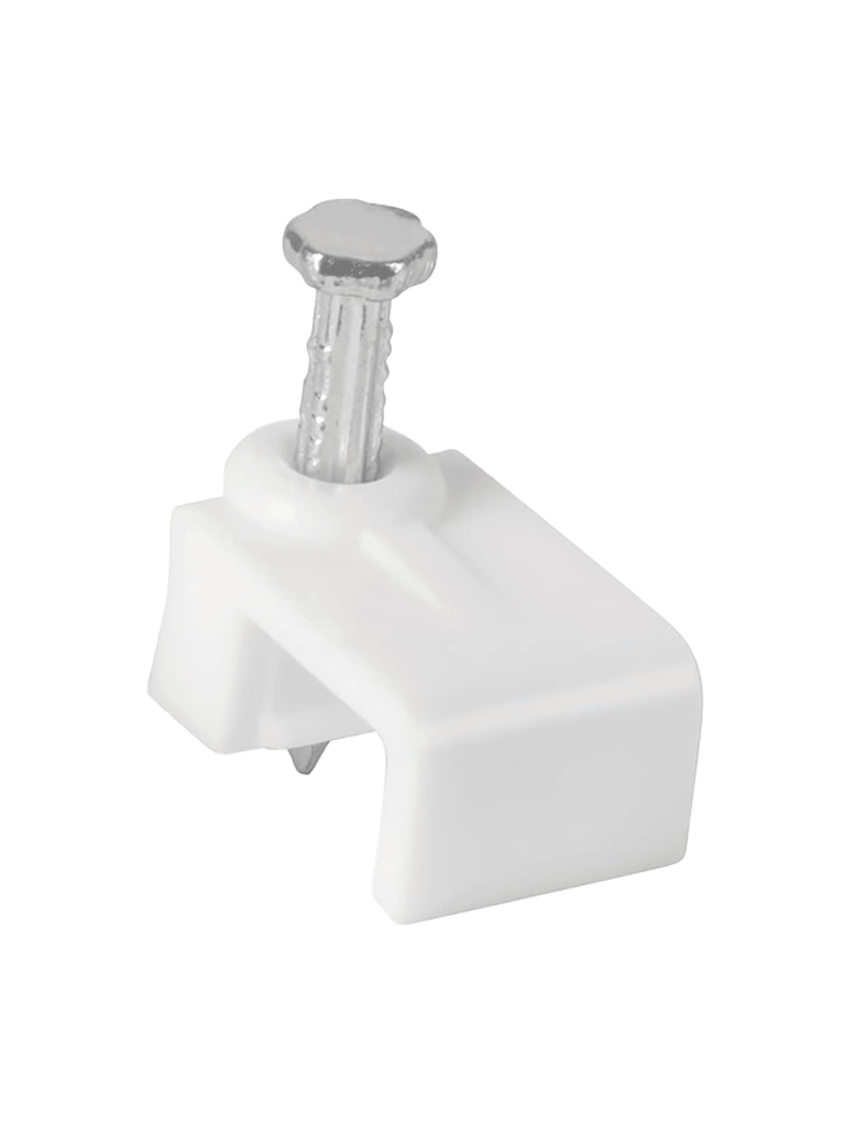 Grapa Cuadrada de Pared TCE LMG NCC 5mm WQ50, 5mm Interna, 6mm, 50 Piezas, Blanco