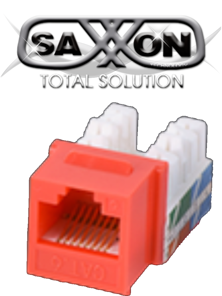 Modulo jack keystone RJ45 CAT 6A AWG 22-26 / 8 Hilos / Color rojo