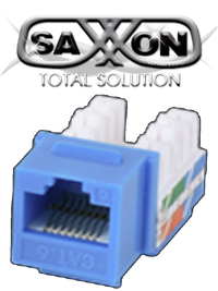 Modulo jack keystone RJ45 CAT 6 / 8 Hilos / AWG 22-26 / Color azul